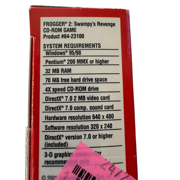 Vintage 2000 Hasbro Frogger 2 Swampy's Revenge CD ROM PC Windows 95/98 - Picture 5 of 5